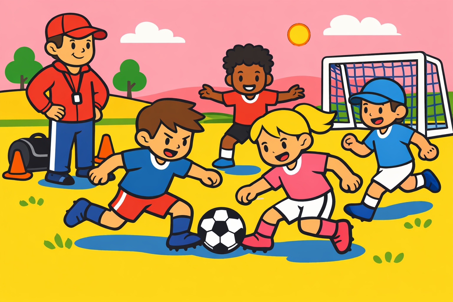 Partita a tema ridotto durante una sessione di allenamento della squadra