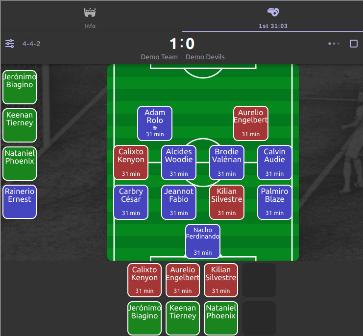 Track every detail of your game plan and players with Blitz Pro.