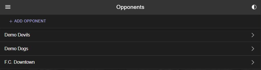 Assign opponent names and scores in Coach Blitz Pro