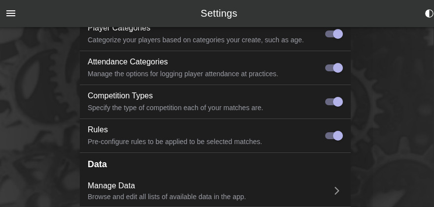 Abra Configurações e toque em Gerenciar Dados para revisar todos os dados do app.
